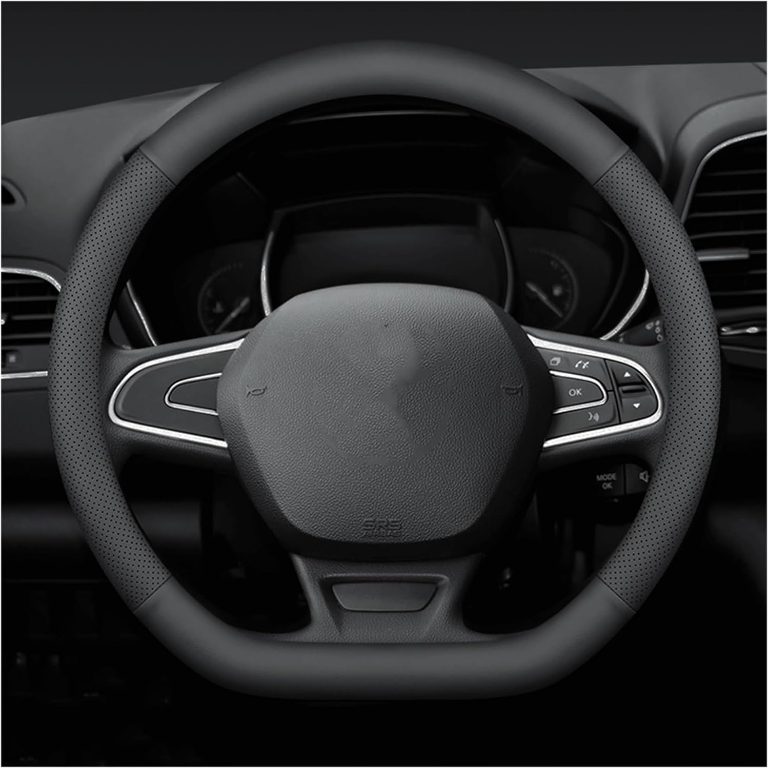 Car Steering Wheel Cover for Nachijie D-Type Car Steering Wheel Cover Leather Slim and New Interior Comfortable and Soft (Color : 1#)
