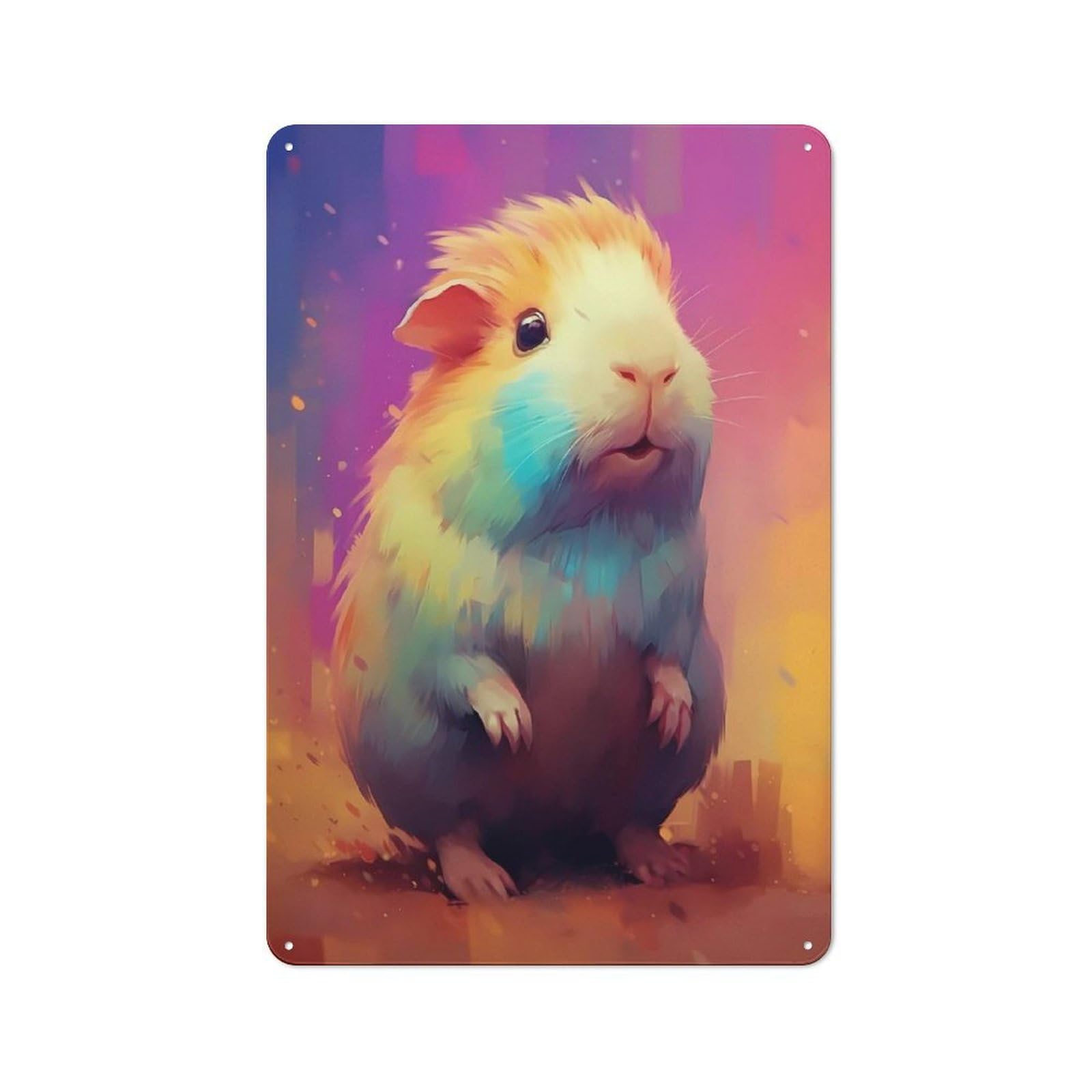 Guinea Pig Animal Retro Tin Sign 30x20cm for Guest Room Or Hallway, for Kitchen, Dining Room And Home Bar Wall Decor