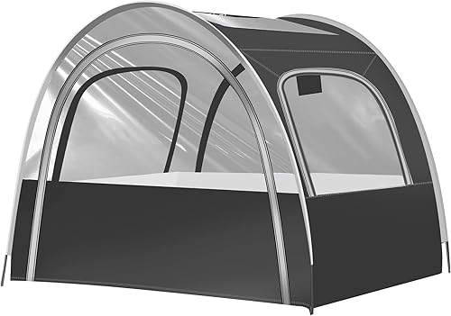 Tienda de campaña y deportes, 82 x 59 x 65 pulgadas, tienda de campaña de túnel de PVC para 3-4 personas, parasol resistente a la intemperie, sin