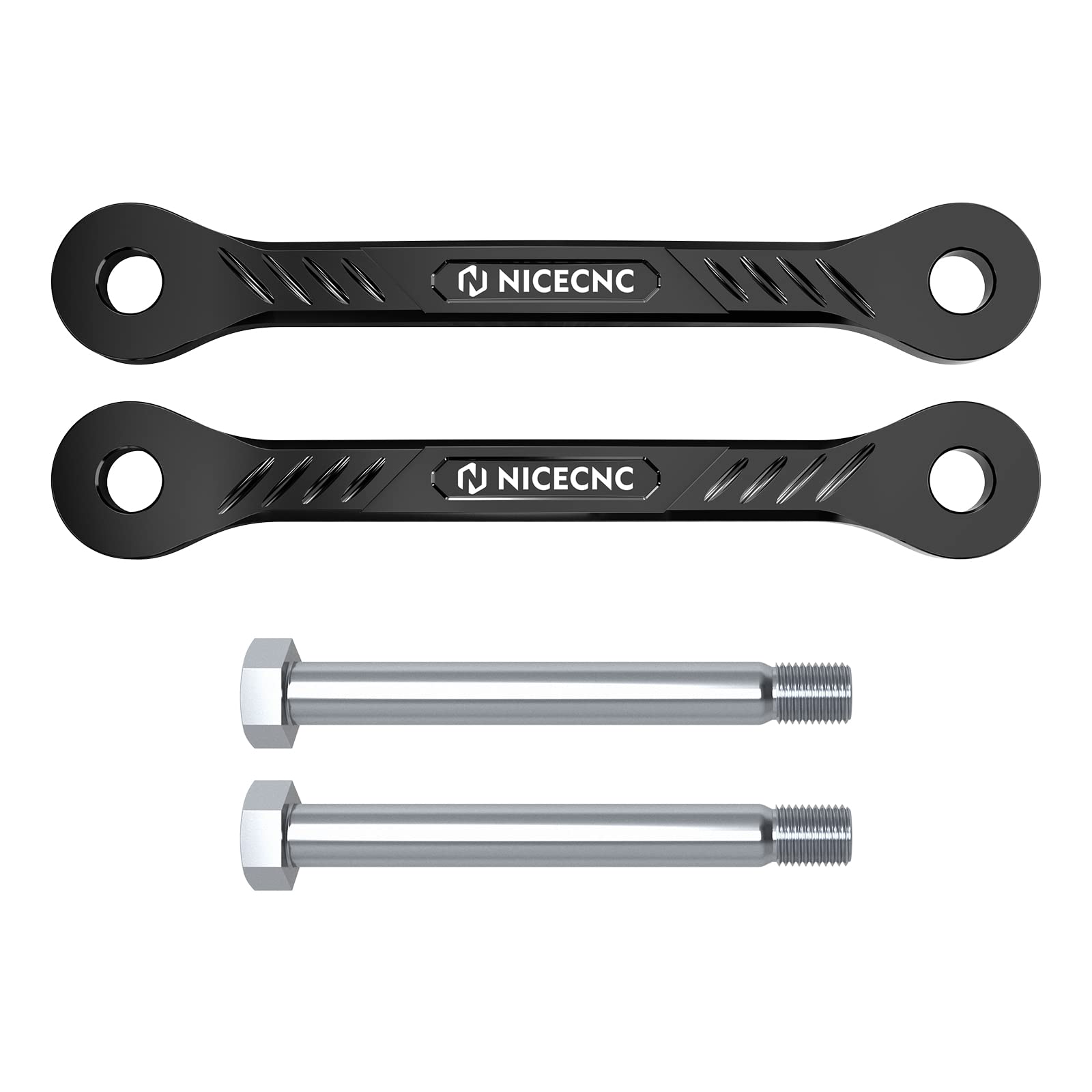 NICECNC Link di abbassamento nero in alluminio billet da 38 mm, Compatible with Yamaha Tenere 700/XTZ700 2019-2024, Tenere 700 Rally Edition 2020-2024