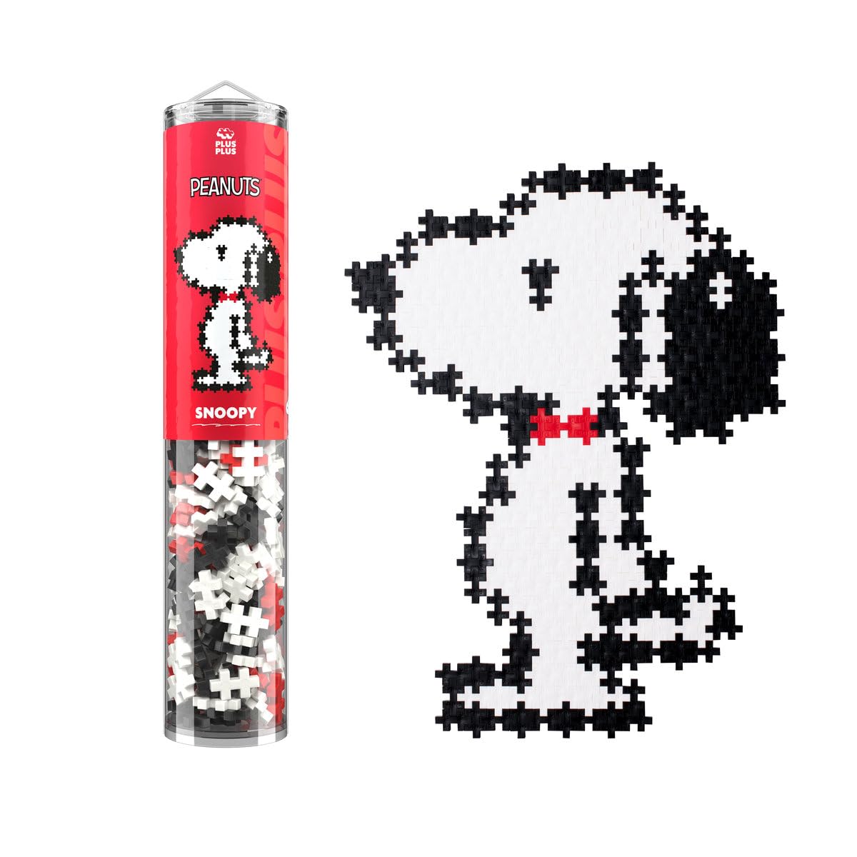 Plus Plus Building Blocks Toy - Peanuts Snoopy Puzzle by Number, Kids Crafts Jigsaw - Construction Toys, STEM Learning Resources, Snoopy Gifts, Girls and Boys Toys Age 5 Plus, 275pcs