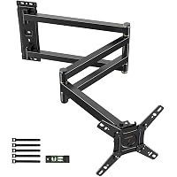 WHYFONE Supporto TV Parete Braccio Extra Lungo 1036mm, 180° Rotazione Supporto TV