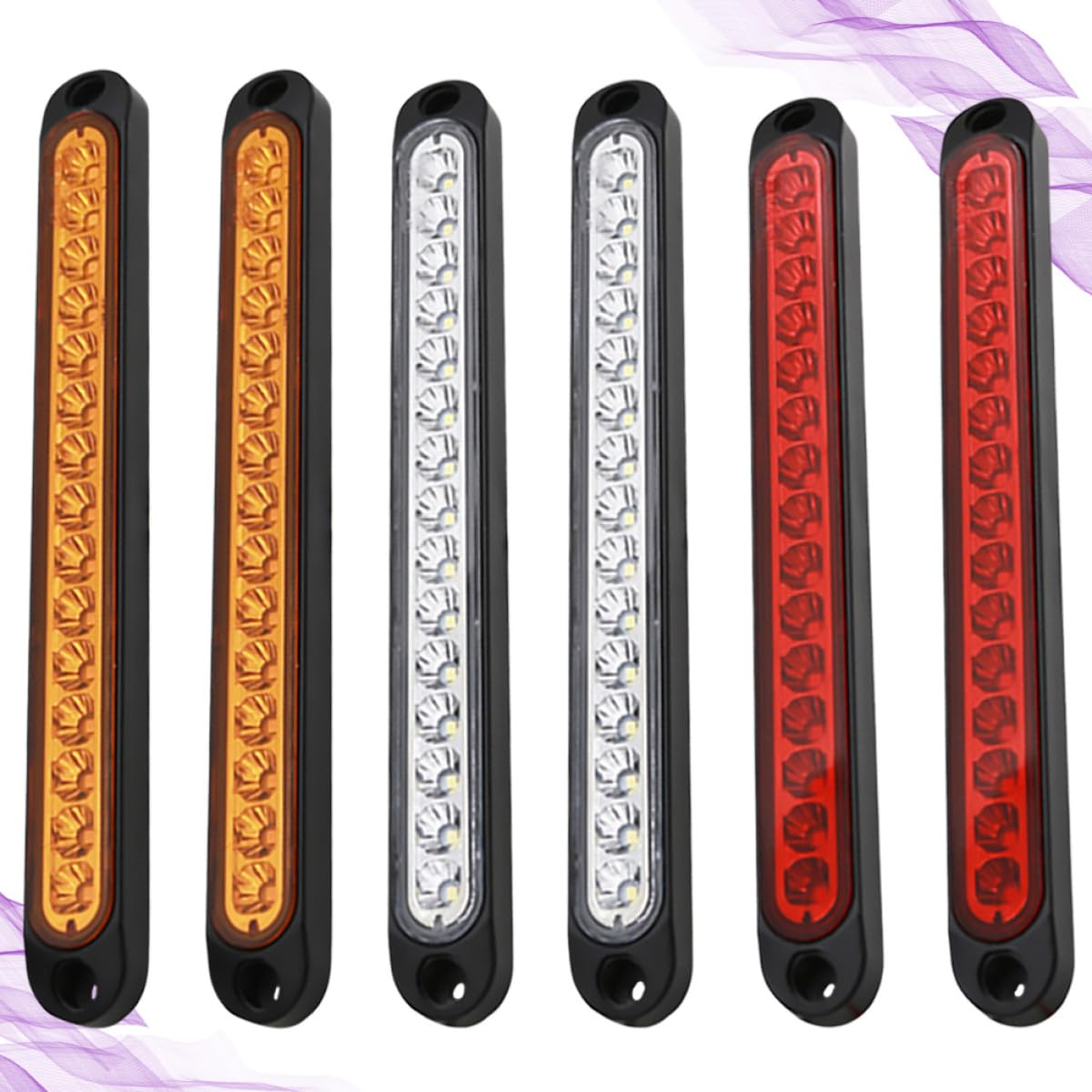 ERINGOGO 6 Luces Traseras LED para Remolque 15 LED Impermeables 12v 6 Piezas Luz de Freno Señal y Marcha Atrás para Camión y Furgoneta
