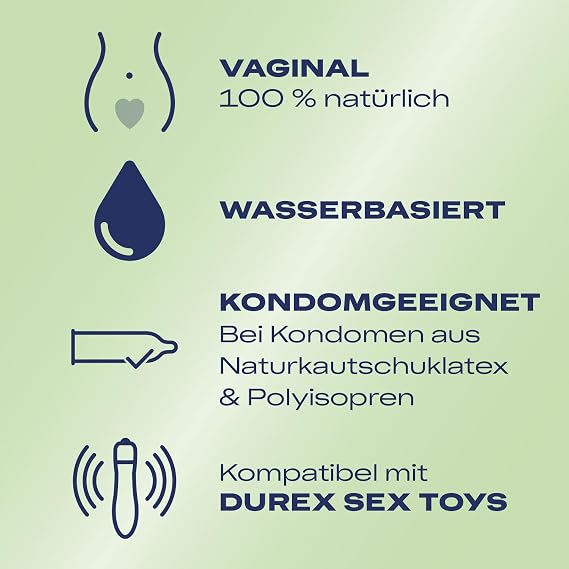 Durex Naturals Pure, 100ml, Water Based Lube, pH Friendly, Non Sticky