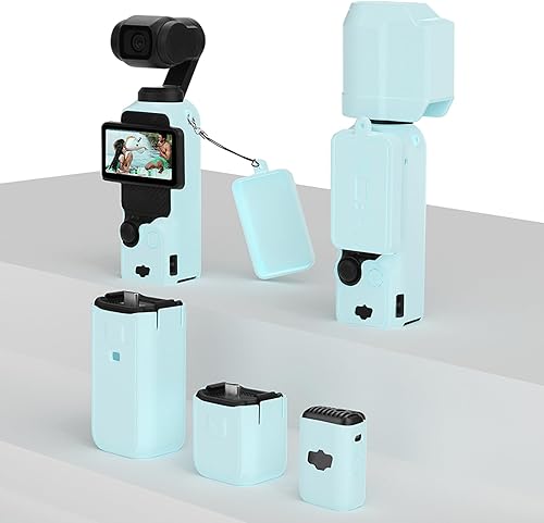 Miniatura 2 de Funda protectora de silicona para DJI Osmo Pocket 3 Funda de silicona Funda protectora Gimbal de mano Accesorios de cámara de acción (azul)