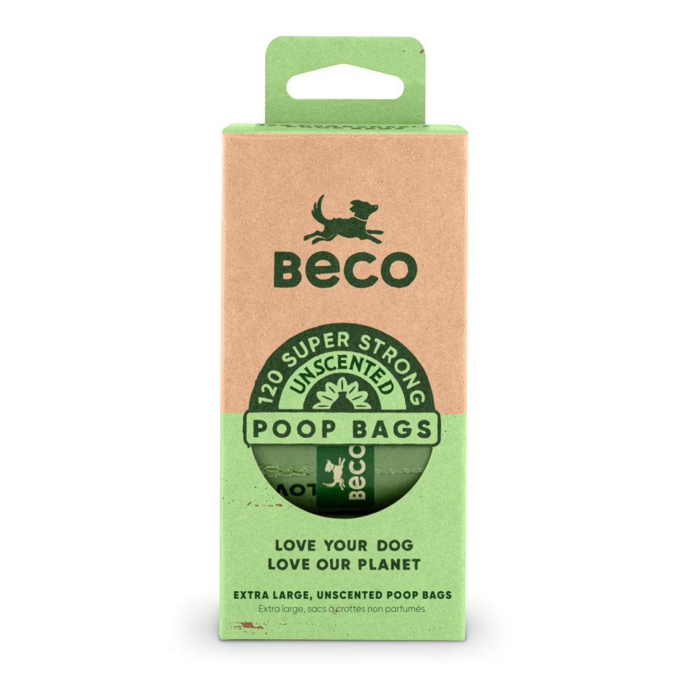 Buy Beco Super Strong & Large Poop Bags Unscented Dog Poo Bags 120