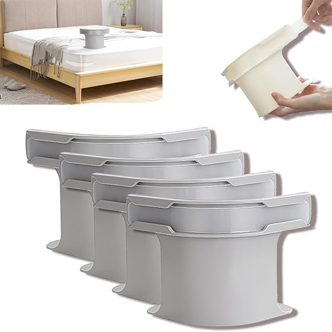 Lock Sheet Holders Set of 4, Bed Sheet Holders for Corners, Secure Bed Sheets Firmly in Place, for All Sheet Sizes, Non-Slip Sheet Holders Secure Bed Sheets Firmly in Place, Easy Installation (Grey)