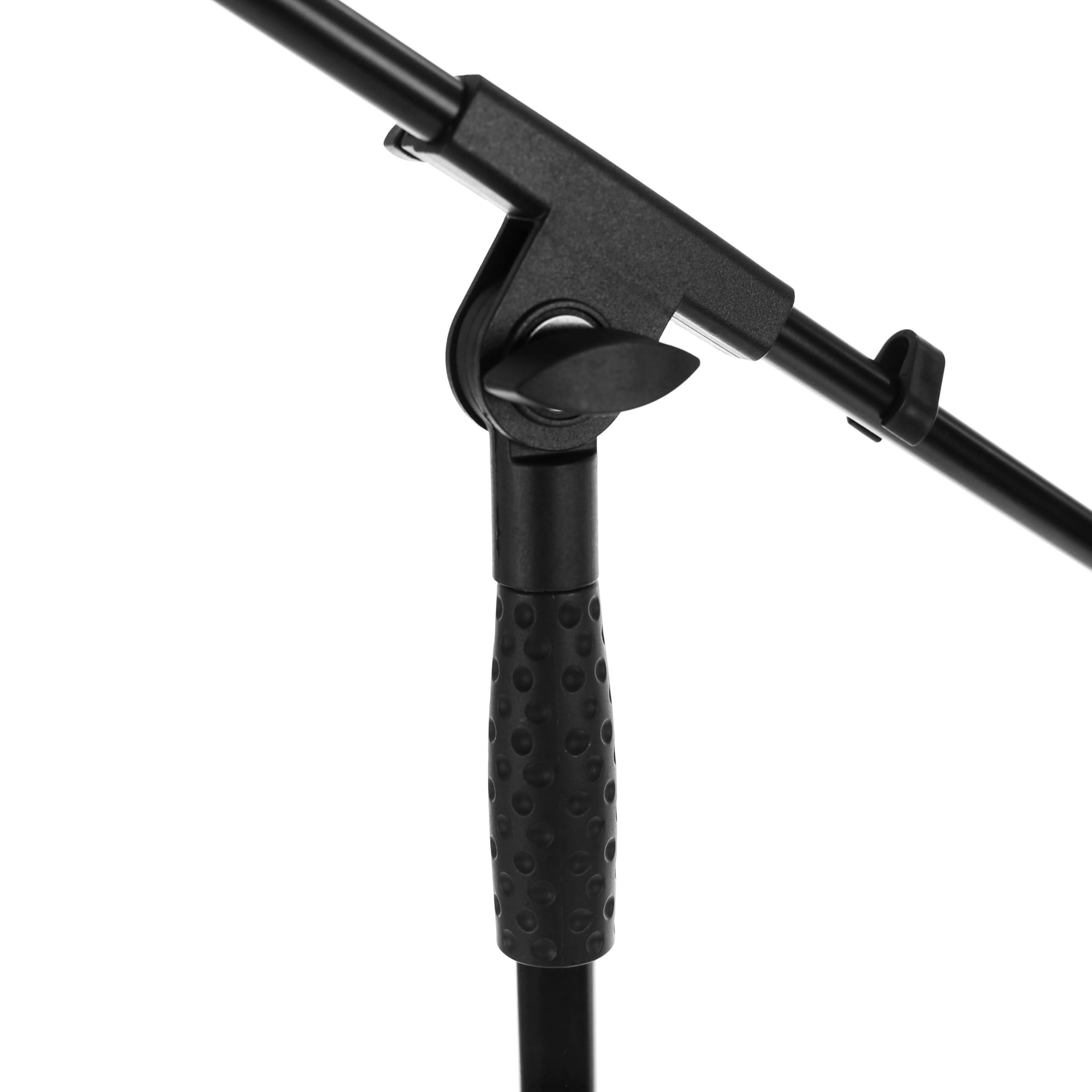 Pied de Micro Perche économique Noir. Plugger Studio PDM Eco Trépied Robuste et Stable. Pliable. Stand Micro réglable en Hauteur 95 à 165cm. Perche 80cm. Filetage : 3/8" + Adaptateur 5/8".