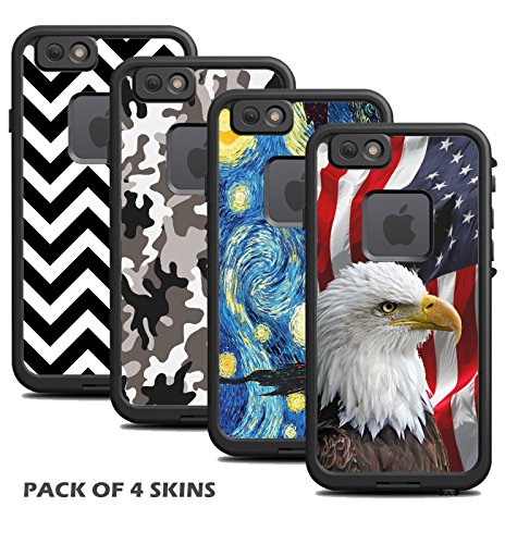 Protective Designer Vinyl Skin Decals for LifeProof FRE iPhone 6/6s Case - Bald Amercian eagle, Star - //coolthings.us