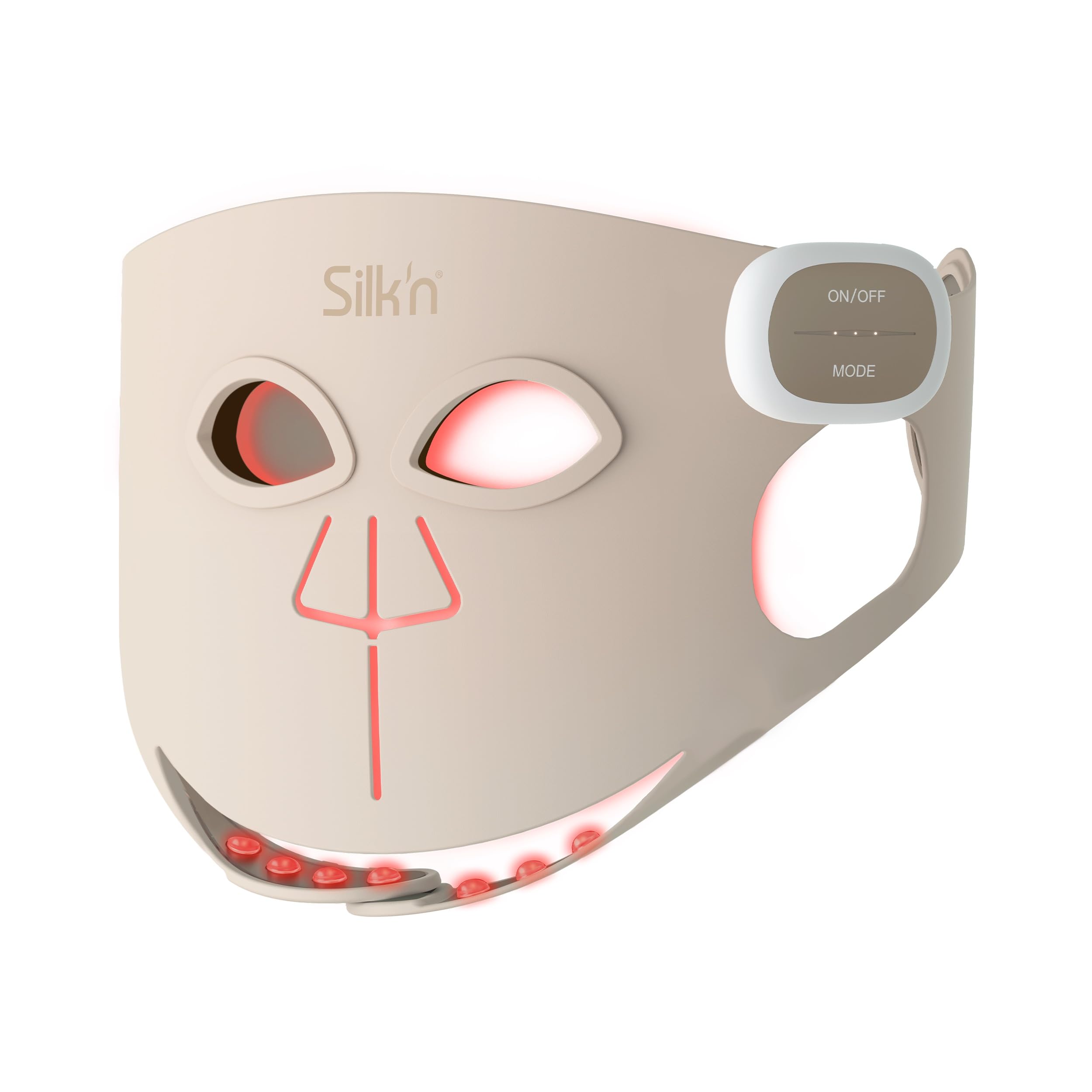 Silk'n masque visage LED - LED Face Mask Pro - Masque lumineux pour le collagène, anti-rides et anti-âge - Sans fil pour 130 minutes - Rose