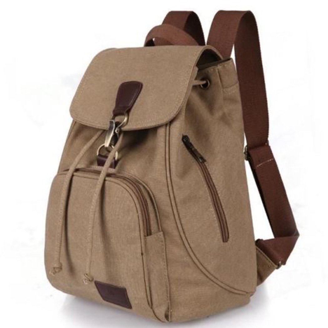 Desconocido Mochila de viaje de lona vintage para mujer, mochila retro para estudiante