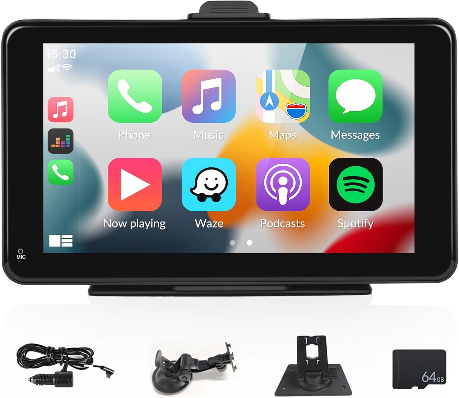 Autoradio compatibel met draadloze Carplay/Android auto voor Peugeot 206 206cc Citroen C2 (2002-2010) met IPS touchscreen/Bluetooth/Mirror Link/FM/AM/USB