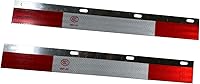 Vista 18 de Pair 24"x3" Angled Reflector Strips Mud Flap Hanger for Semi Truck Trailer Conspicuity Safety Caution Mudflap Hanger Reflector Top Plates with