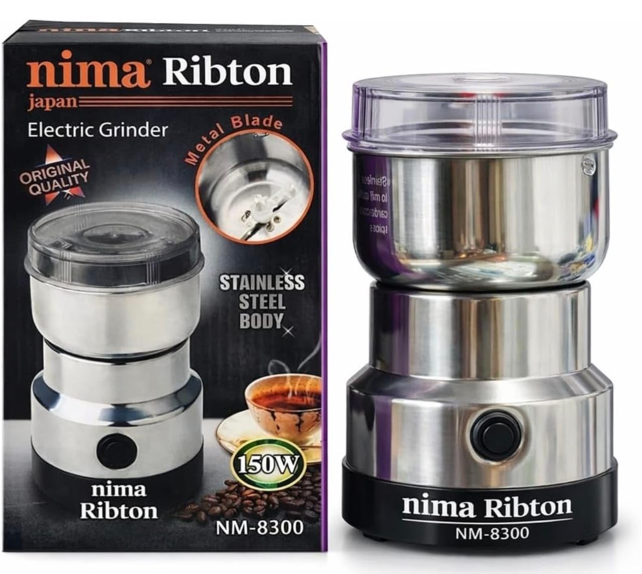 Nima Stainless Steel Multifunctional Electric Grinder & Coffee Maker - Mini Spice, Coffee, and Masala Grinder for Beans, Nuts, and Grains - Household Mixer Grinder Durable for Home Kitchen-picture-18