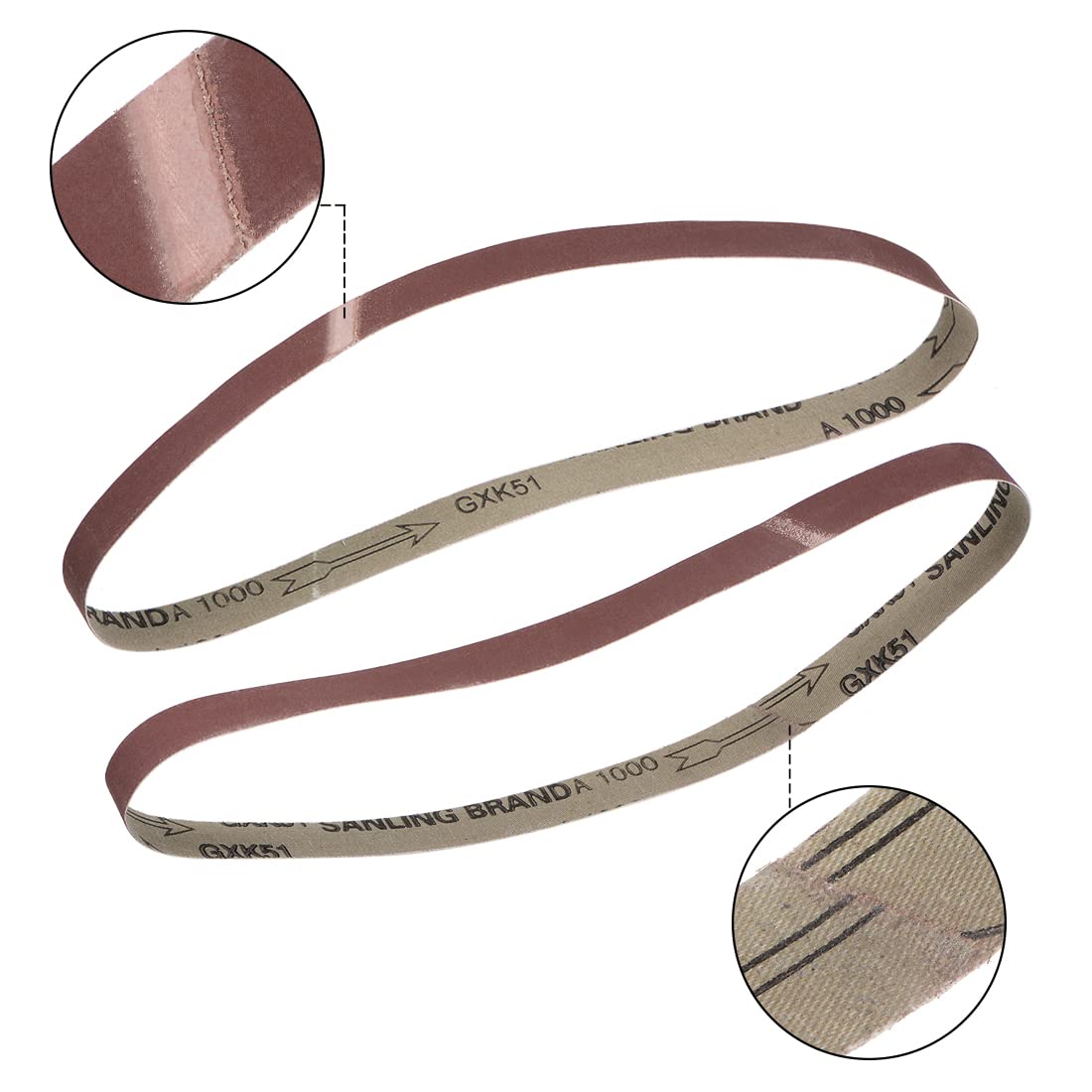 EJ.life Bande Ponceuse 10 Pièces Bande Abrasive Abrasive 457x75mm Grains Ponceuse Bande Abrasive