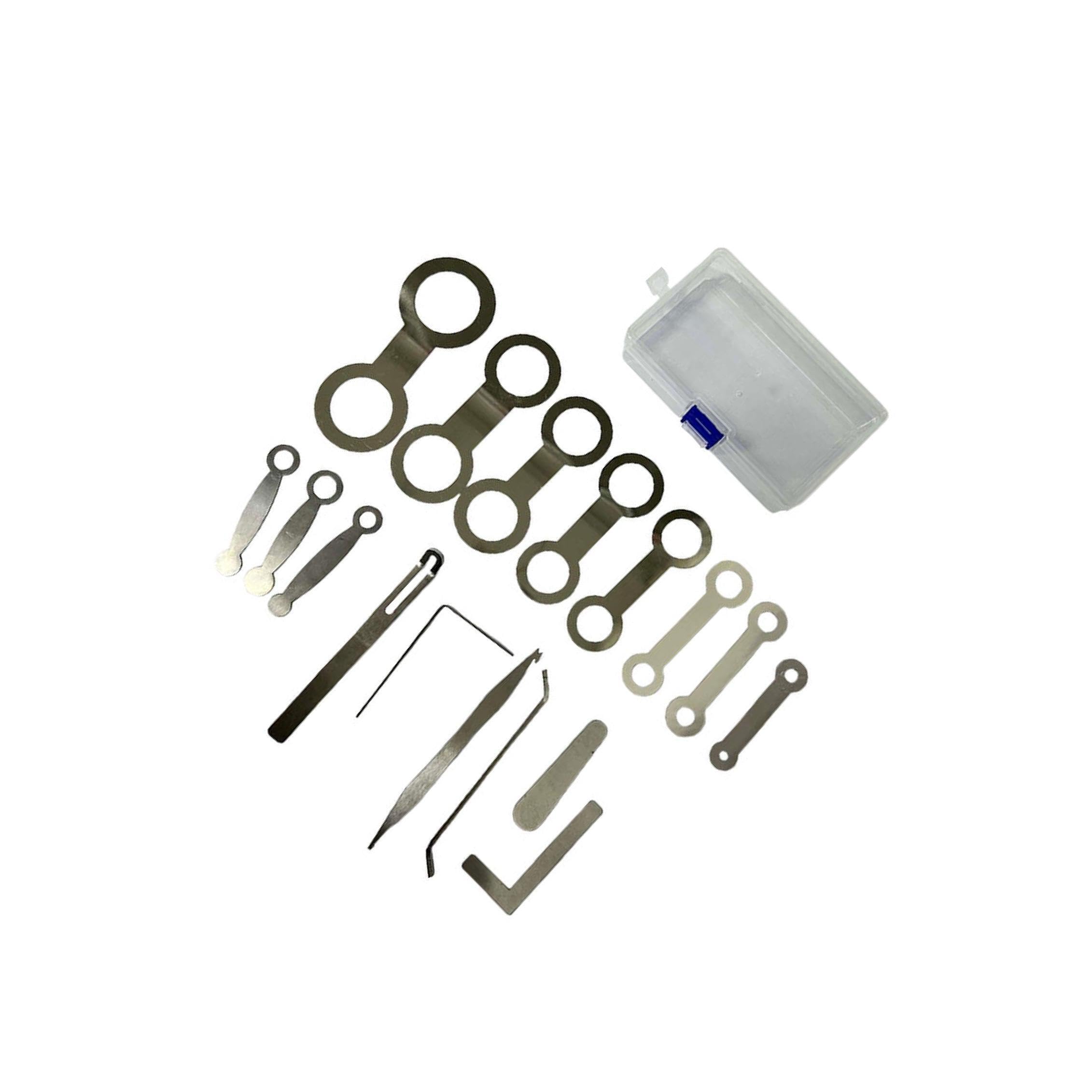 Juego de herramientas para reparación de instrumentos viento Para madera Accesorios esenciales para saxofón para una fácil reparación y mantenimiento Fundas para llaves Kit herramientas