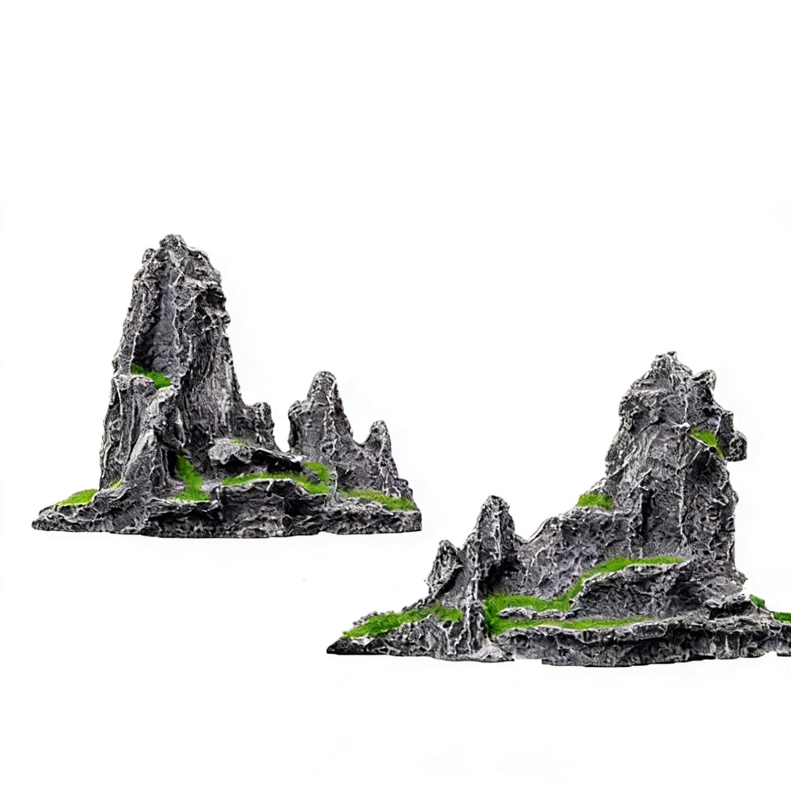 Große Aquarium-Dekoration, Stein mit Bergblick für Aquarium, einfach zu installieren, Mini-Rocailles für Betta Cichliden und Verstecke für Krabben. (11,5 cm)