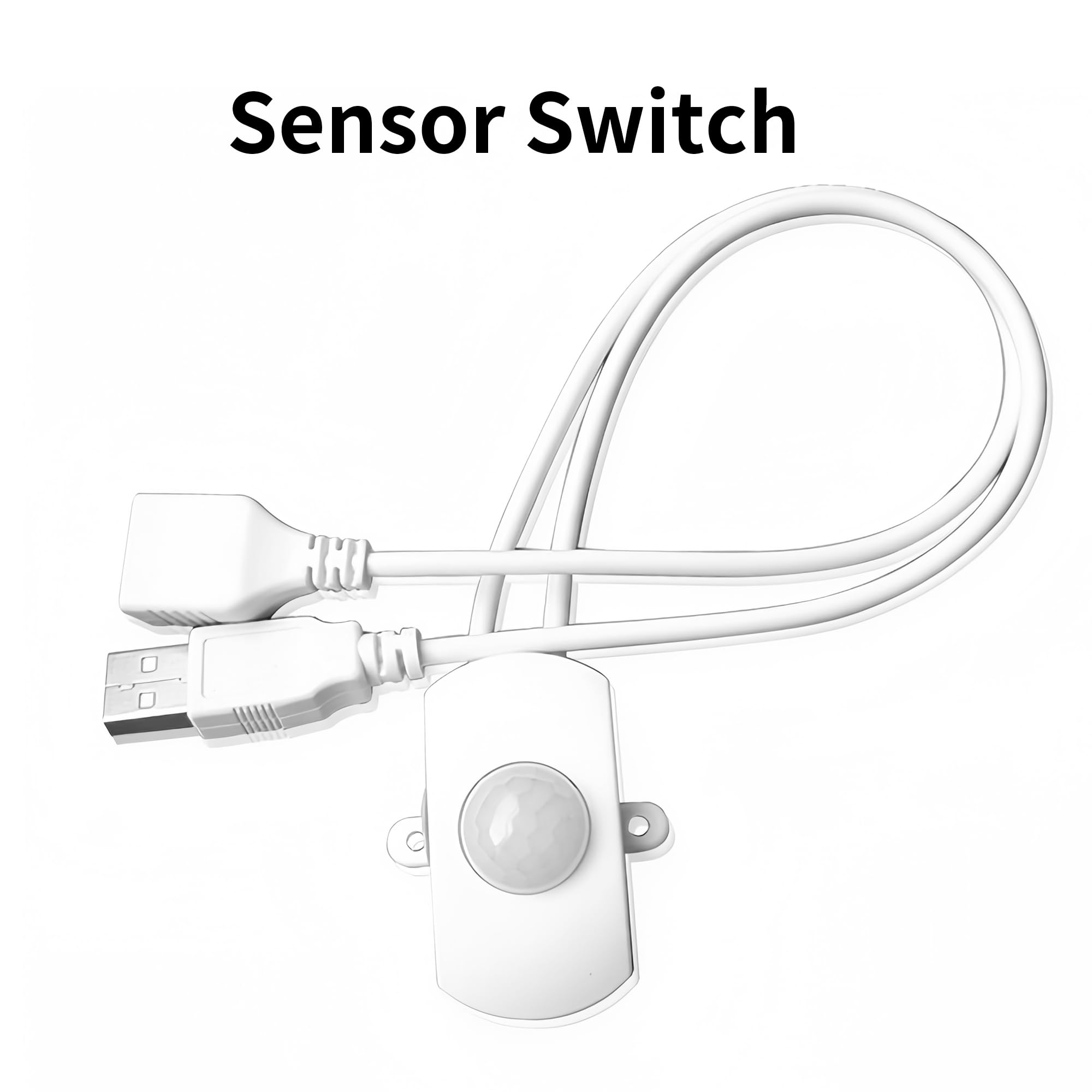 Clearhill 5V Motion Sensor Switch with USB Male and Female Connector(White),Automatic Sensor Switch for Indoor DIY LED Lighting,Such as Kitchen,Such as Kitchen,Cloakroom,etc - Image 2