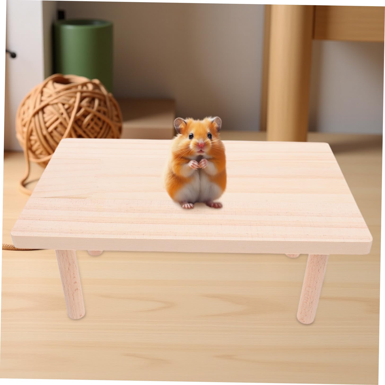 UPKOCH 2 Stück Holzplattform für Hamsterkäfig Kletter Spielplattform aus Massivem Holz Dicke Nagersichere für Zwerghamster Eichhörnchen Kleine Haustiere Dekoratives Landschaftsspielzeug