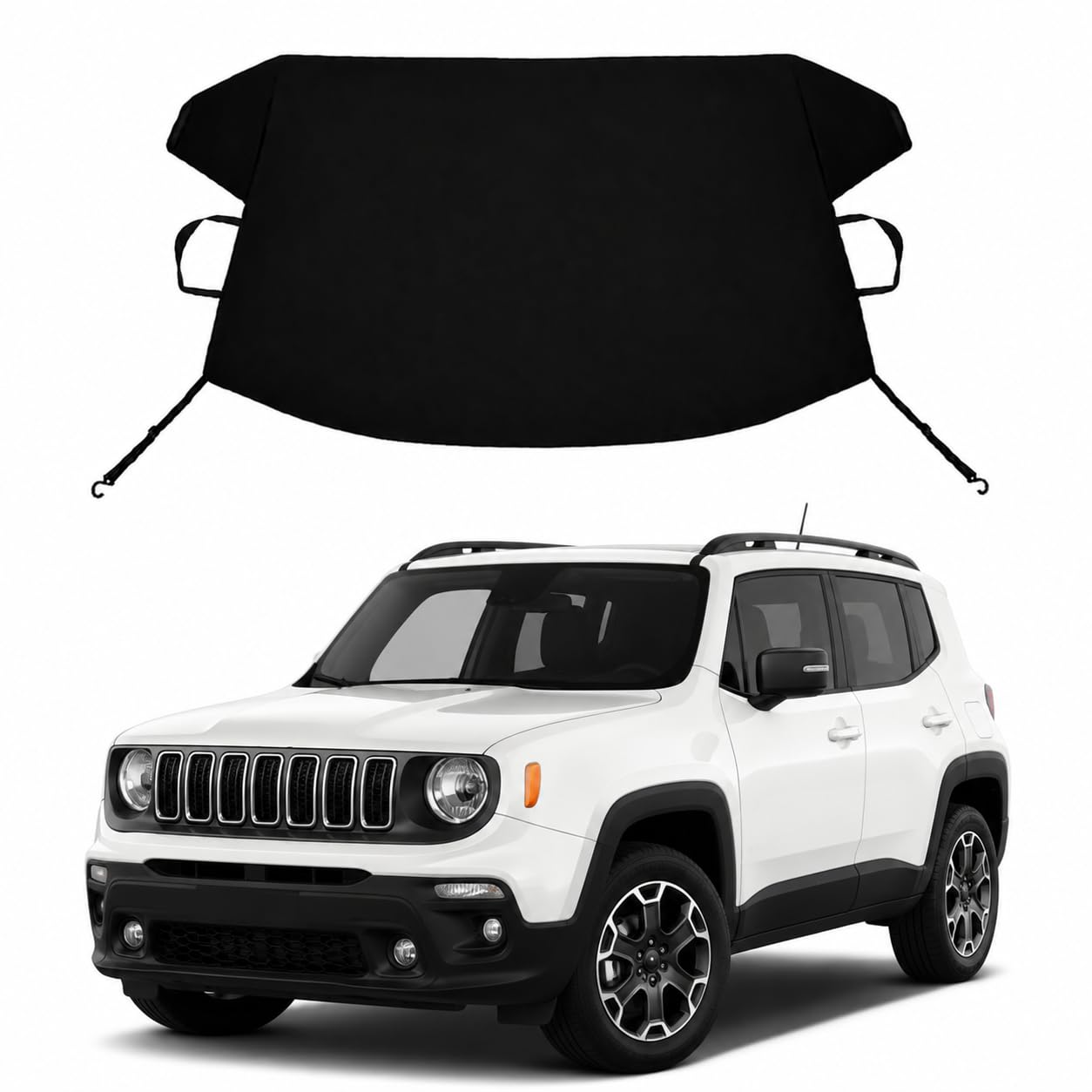 Renegade Custom Windshield Cover for Ice and Snow JEE-p Renegade Heavy Duty 600D Oxford Fabric Windshield Protector Fit Waterproof Frost Snow Cover Winter Car Accessories