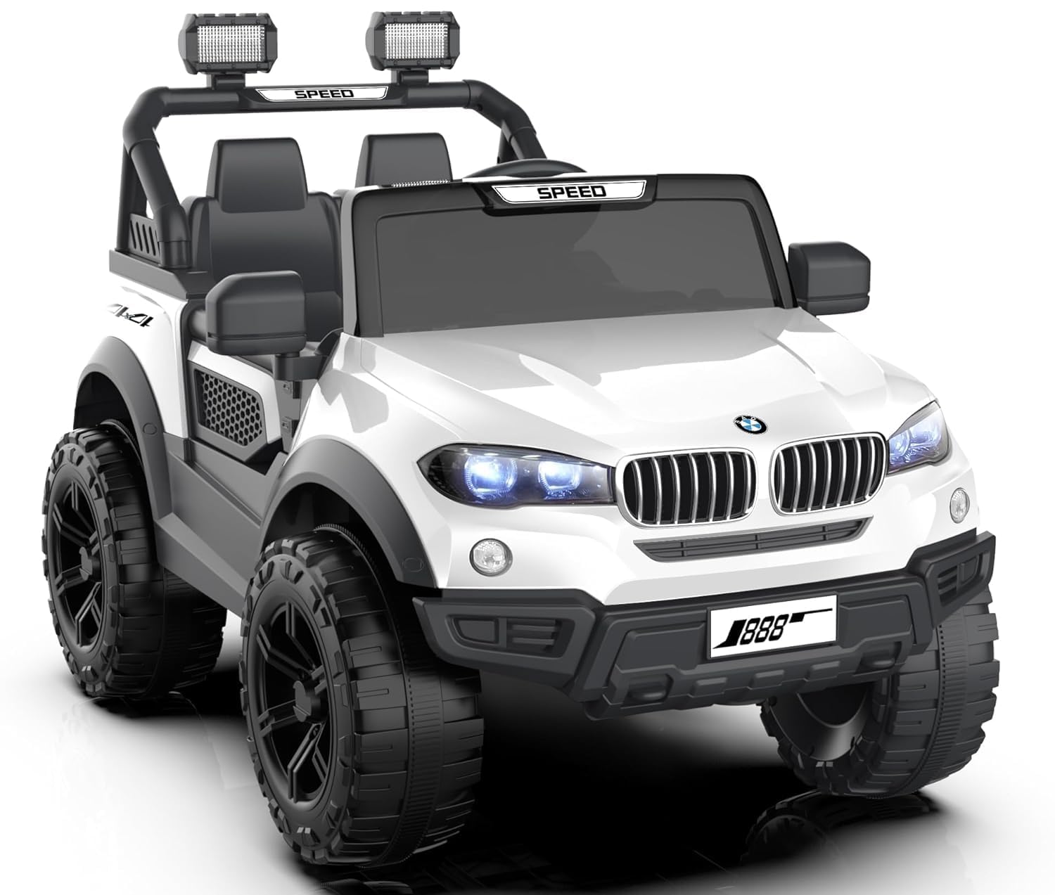SRECAP Kids Speed-888 Ride-On 12V 7ah Rechargeable Battery Operated Solid Designed Jeep for 1 to 7 Year Kids| Boys| Girls| Children - White (B09W9B472T) Amazon Price History, Amazon Price Tracker