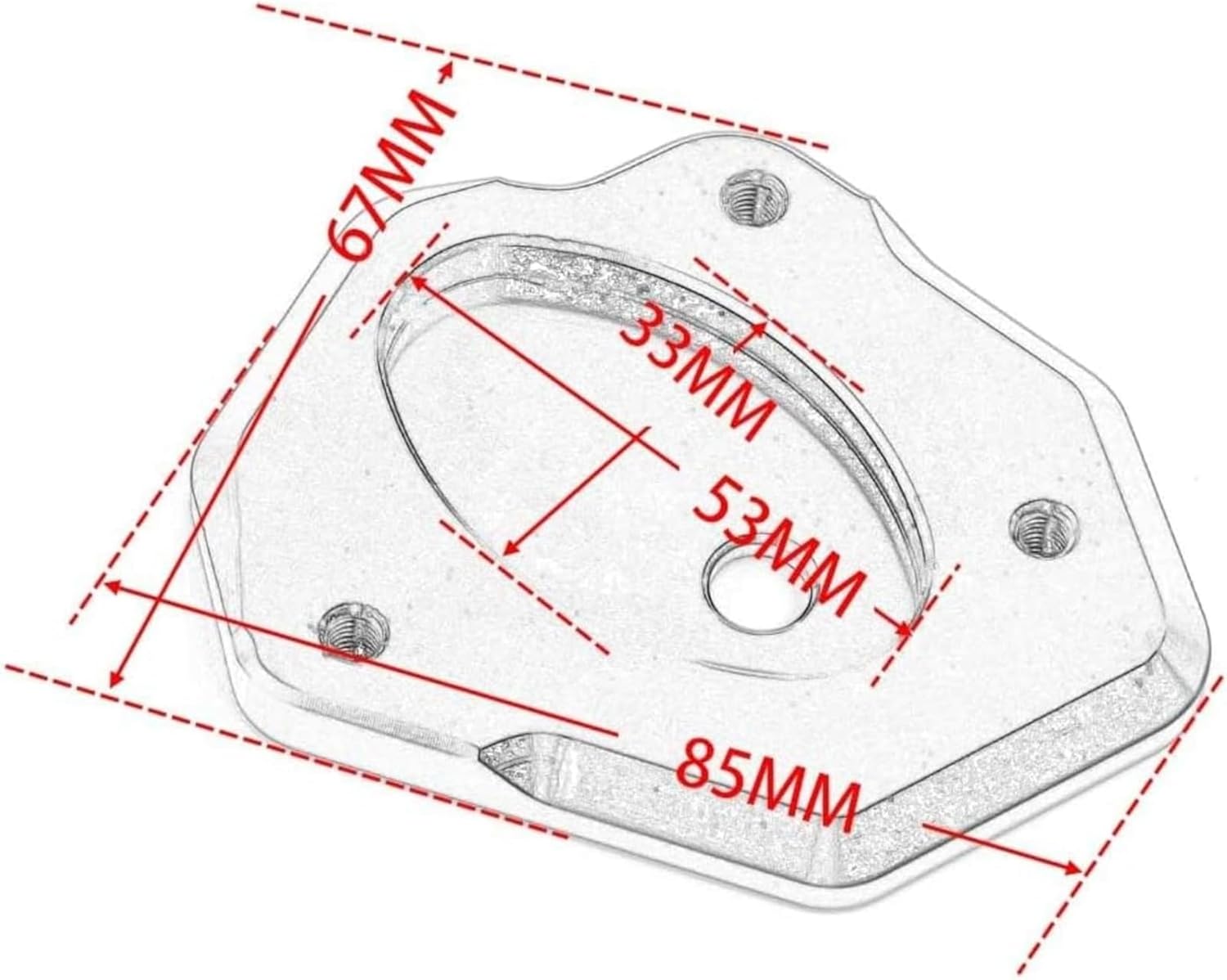 TOOWOOz900rs 2個入スタンドプレート オートバイフ サイドスタンドキックスタンド プレートキックスタンド プレート パッ
