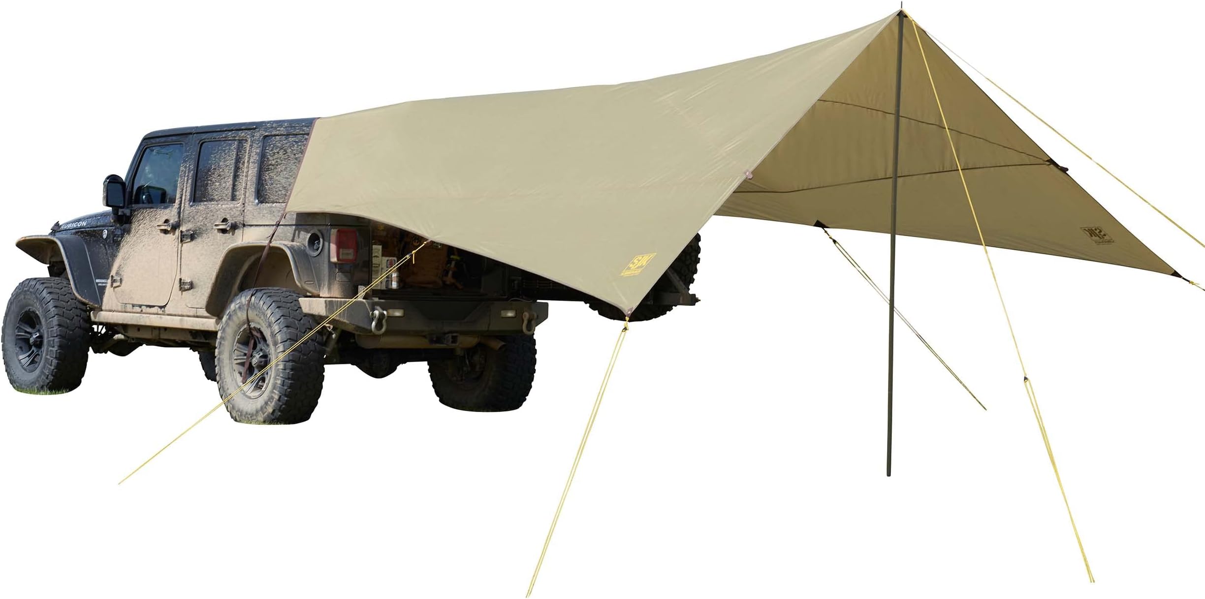 Slumberjack SJK Roadhouse Tarp, Hunting Camping & Overland Shelter Protects from Rain & Sun (Khaki)