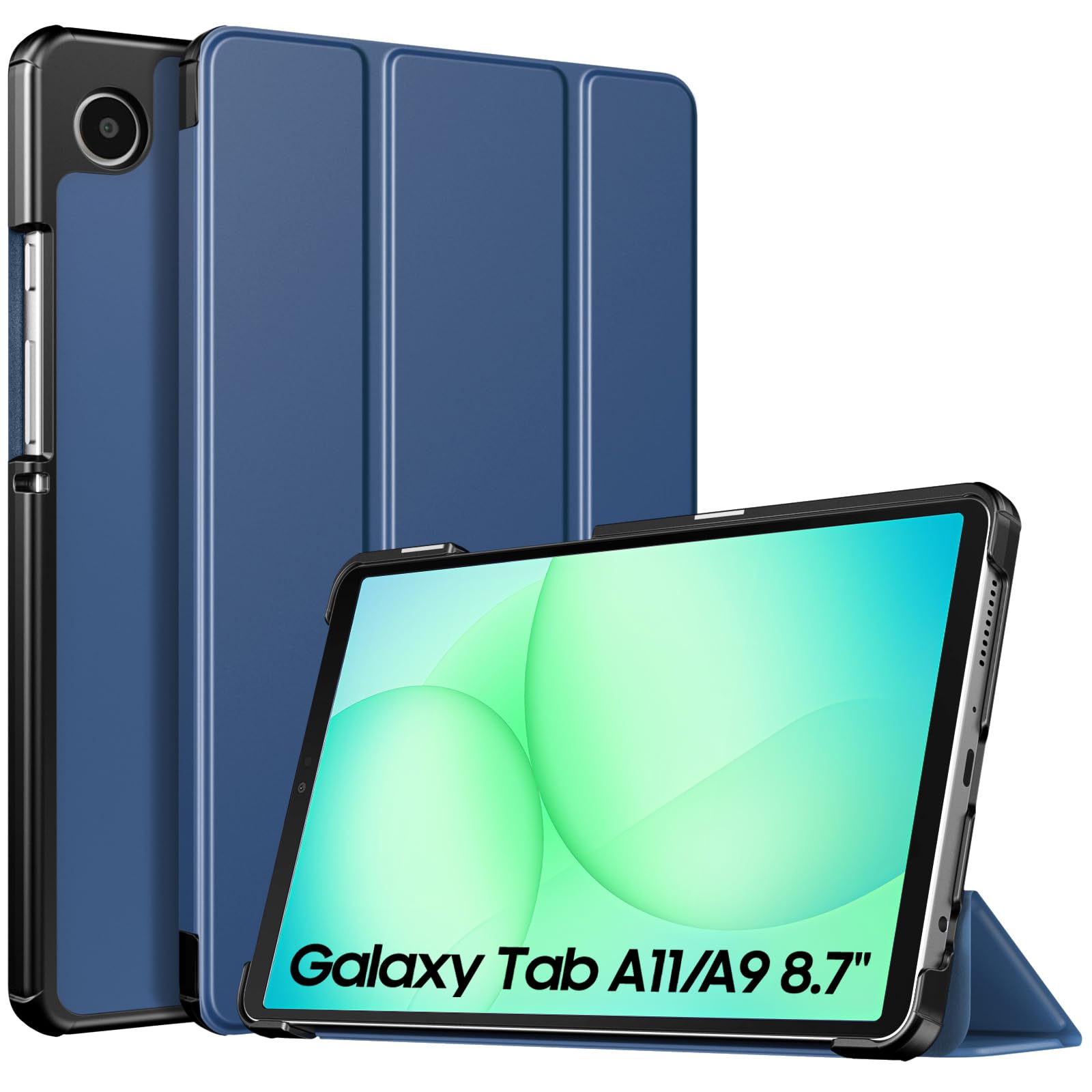 TiMOVO Cover Protettiva Compatibile con Samsung Galaxy Tab A11/A9 8,7 Pollici (2025/2023), Sottile e Leggero, Cover Protettiva a Guscio Posteriore Rigido, Blu Marino