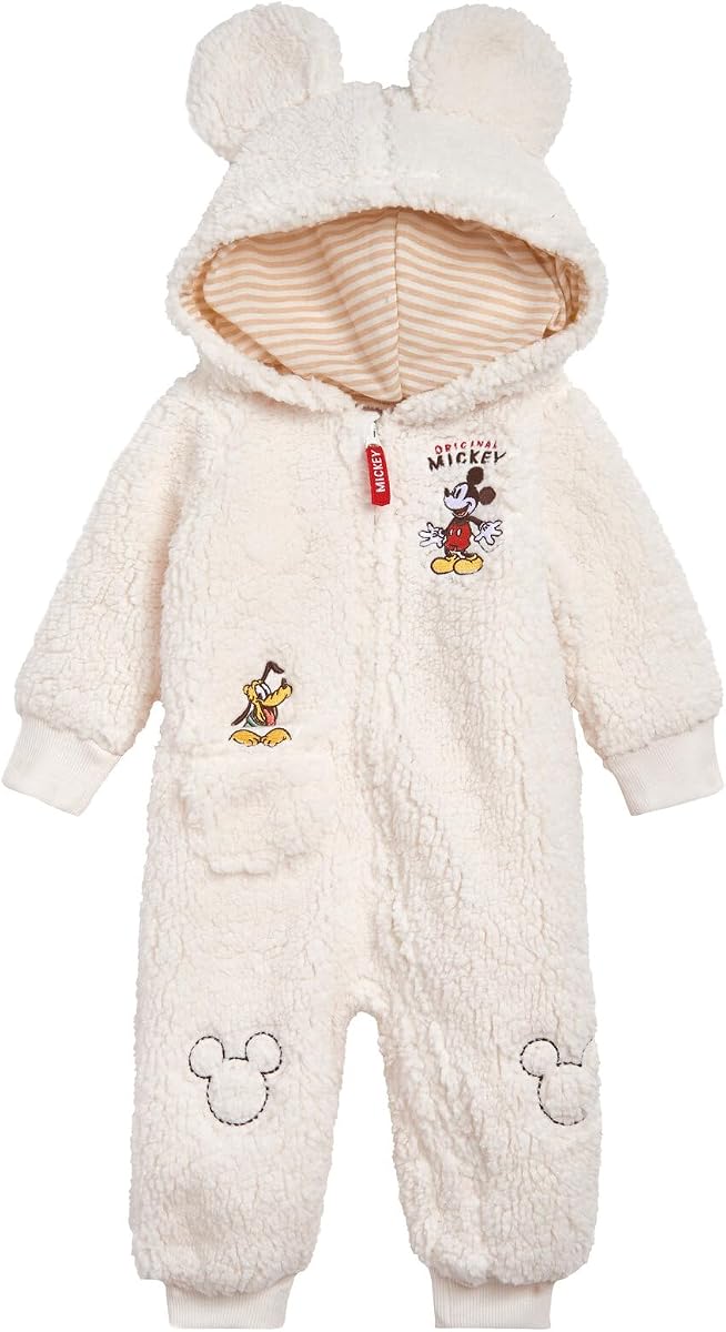 Baby Cosplay Fleece Hooded Jumpsuit Newborn to Infant