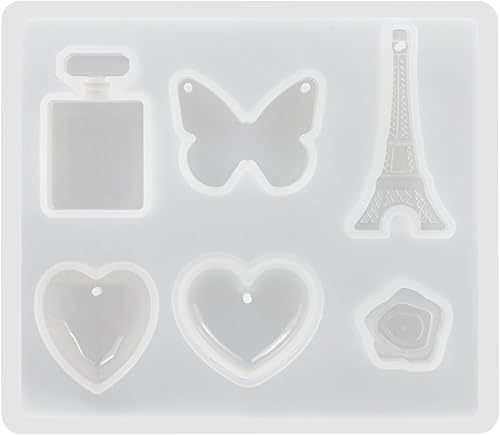 Miniatura 3 de Funshowcase Colgante de joyería de estilo francés con agujero de resina epoxi molde de silicona