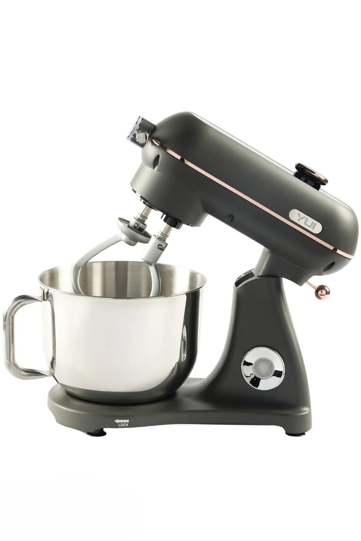 M122 Plus Easy Chef Dc Motor Stand Mikser Çift Başlıklı Hoparlör Özellikli Gri - Gold