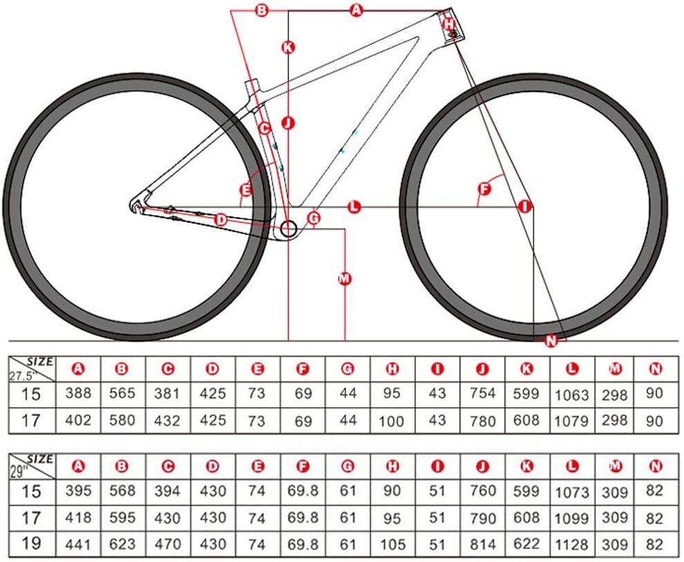 Carbon Fiber Bike Frame 15'' 17'' 19'' 27.5er 29er Hardtail Mountain Bike Frame XC Thru Axle 12x142mm Internal Routing Frame Disc Brake(27.5 * 17'')