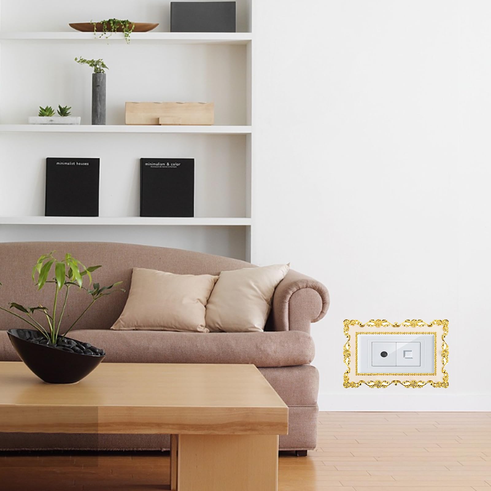 Autocollant pour Interrupteur Électrique - Décoration Rétro avec Fleurs en Relief - Étuis de Protection Décoratifs Créatifs pour Interrupteurs et Prises (86 x)