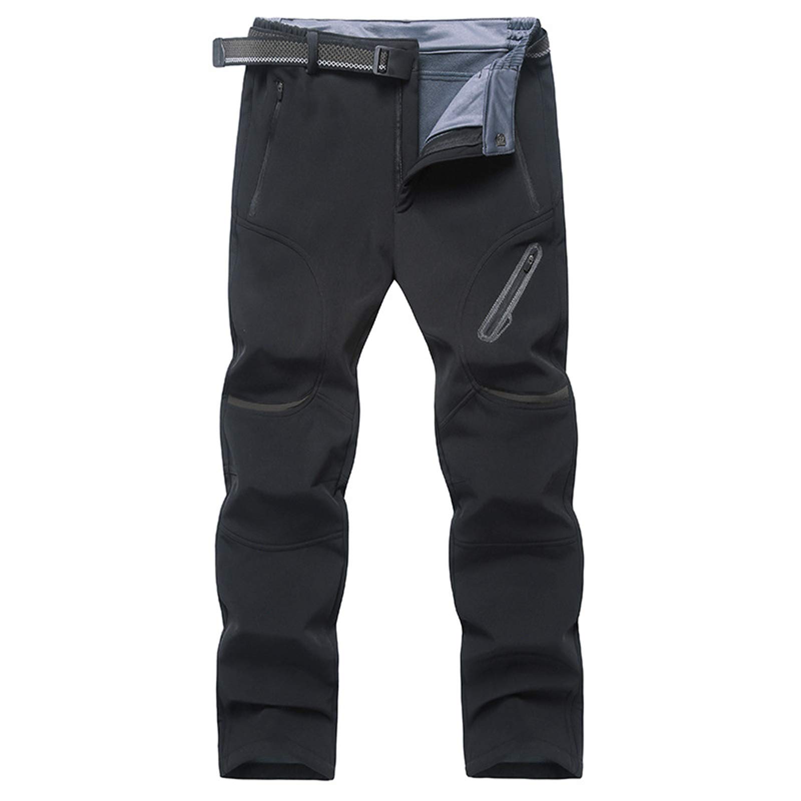 Caige Herren Skihosen Plus Größe im Freien Bergsteigen Schneehose,Schwarz,4XL