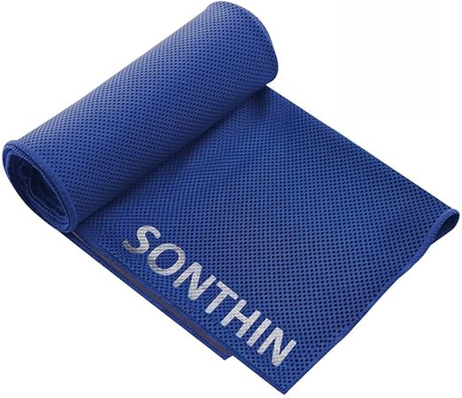 Review SONTHIN Sports Towel for Golf Yoga Camping Travel Gym Fitness Workout and More Sports (Dark Blue)