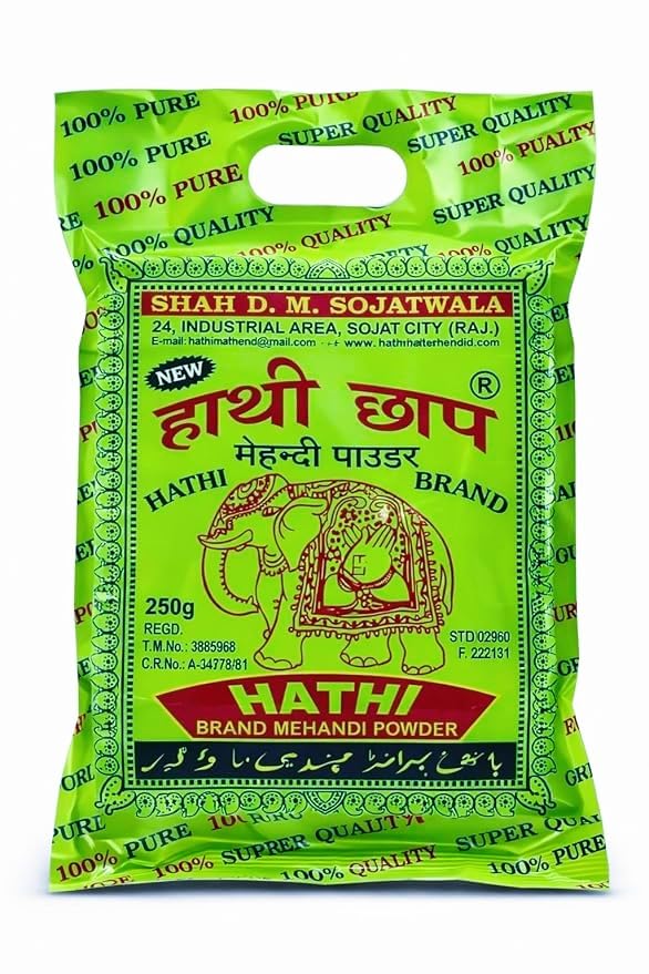 Hathi Mehandi Powder, 100% Pure, 250g-image-4