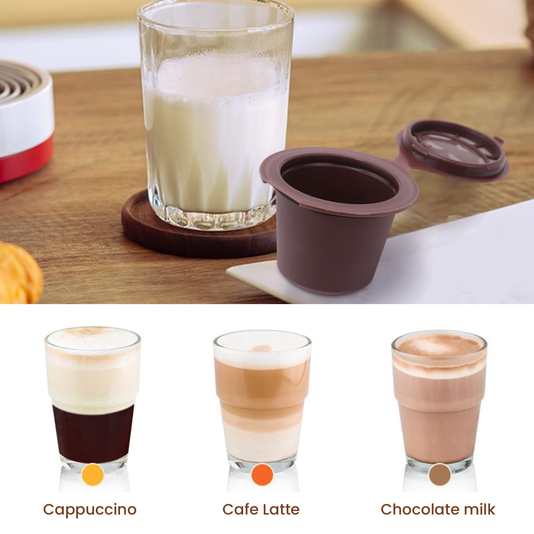 Amazon.co.jp: Fwefydwe 3 個詰め替え可能な再利用可能なエスプレッソ