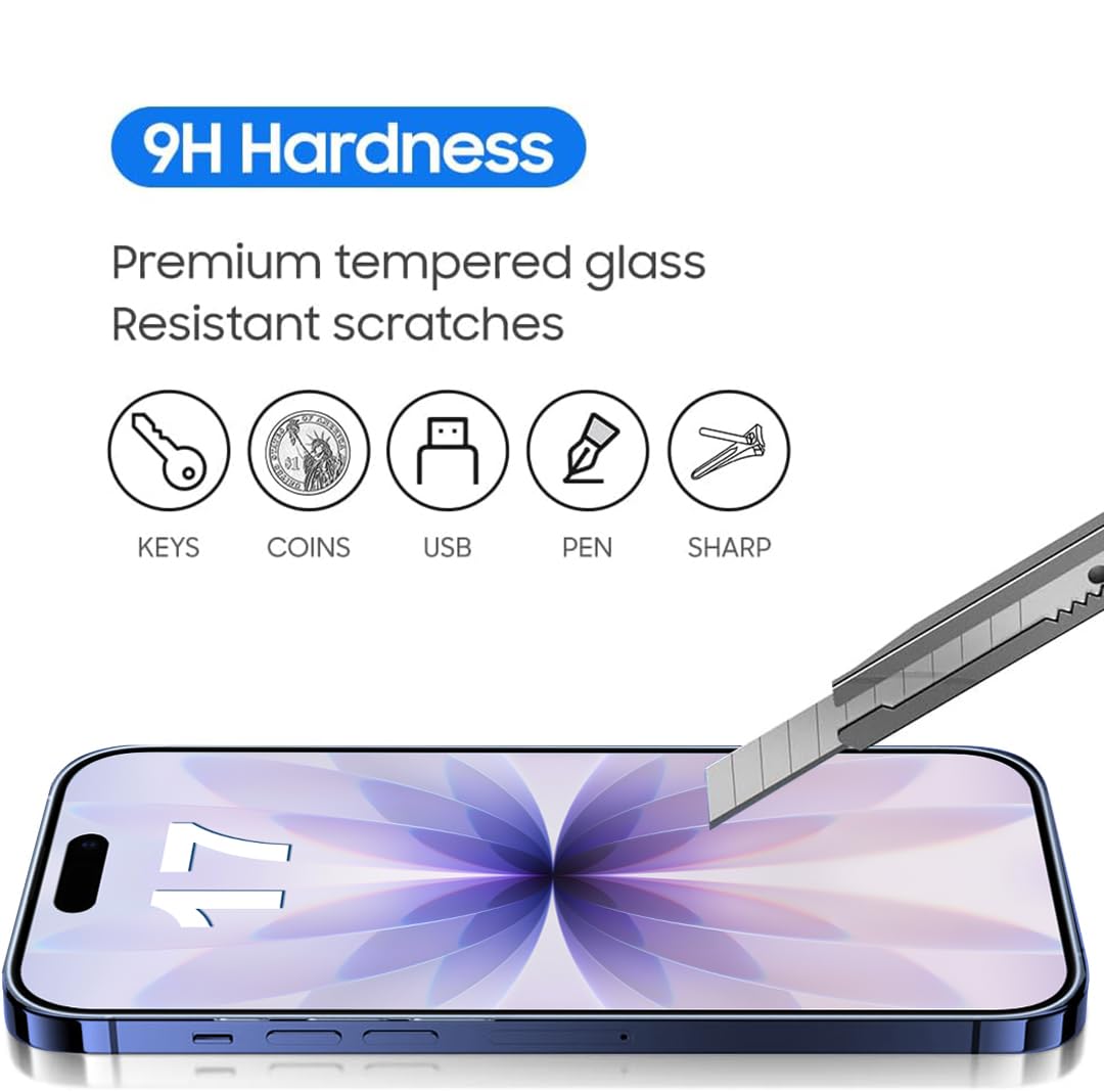 CZARTECH [Auto Align] Tempered Glass For iPhone 17 Screen Protector Edge to Edge Full Protection HD glass with Quik Fix Application | Bubble & Dust Free | Scratch Resistant | Military Grade Protection. — Amazon image 3