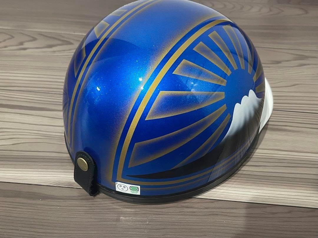 やられ塗装 君が代 富士日章 コルク半 ヘルメット 旧車會 暴走族