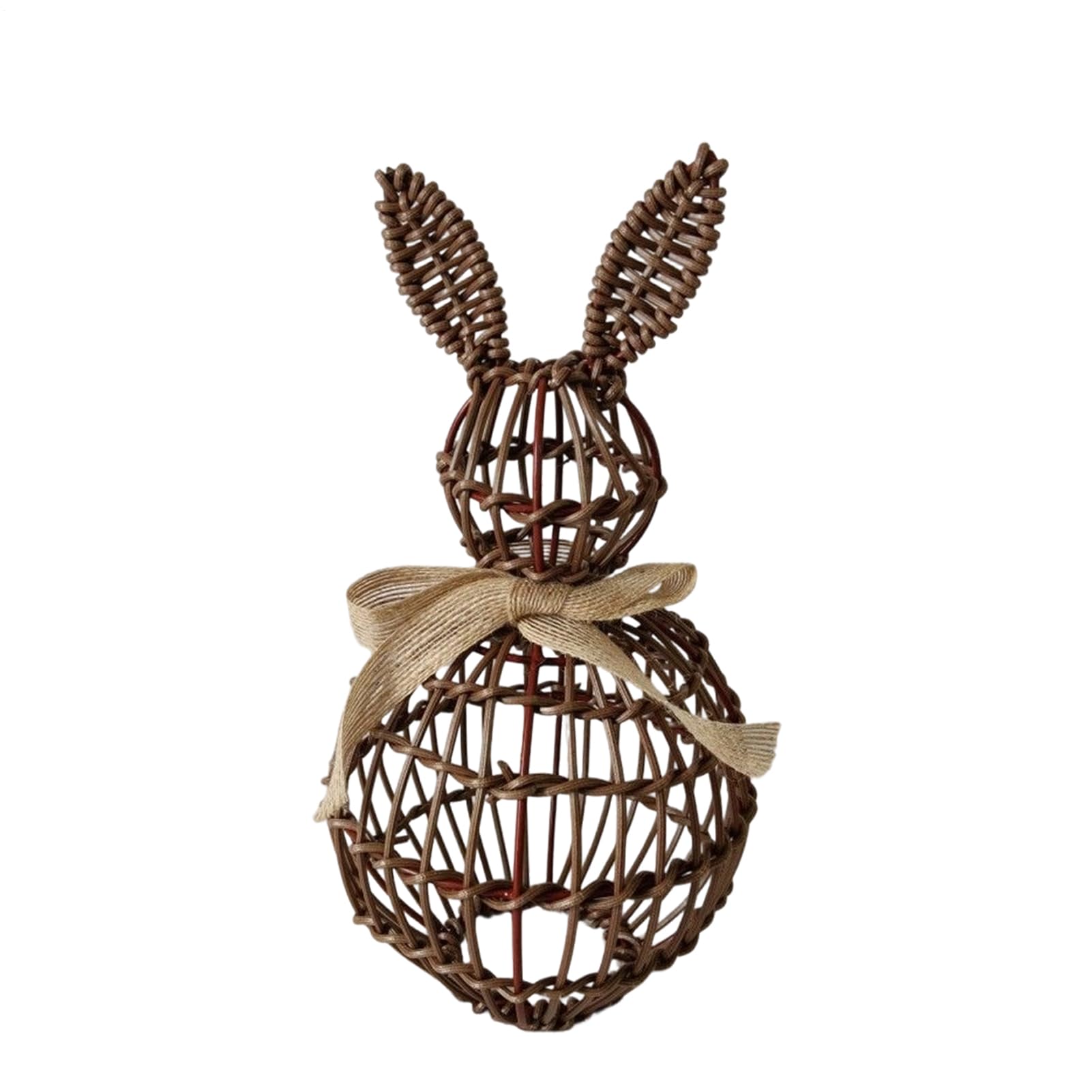 Einrichtung und Dekoration Osterhase Statue Kaninchen aus Rattan
