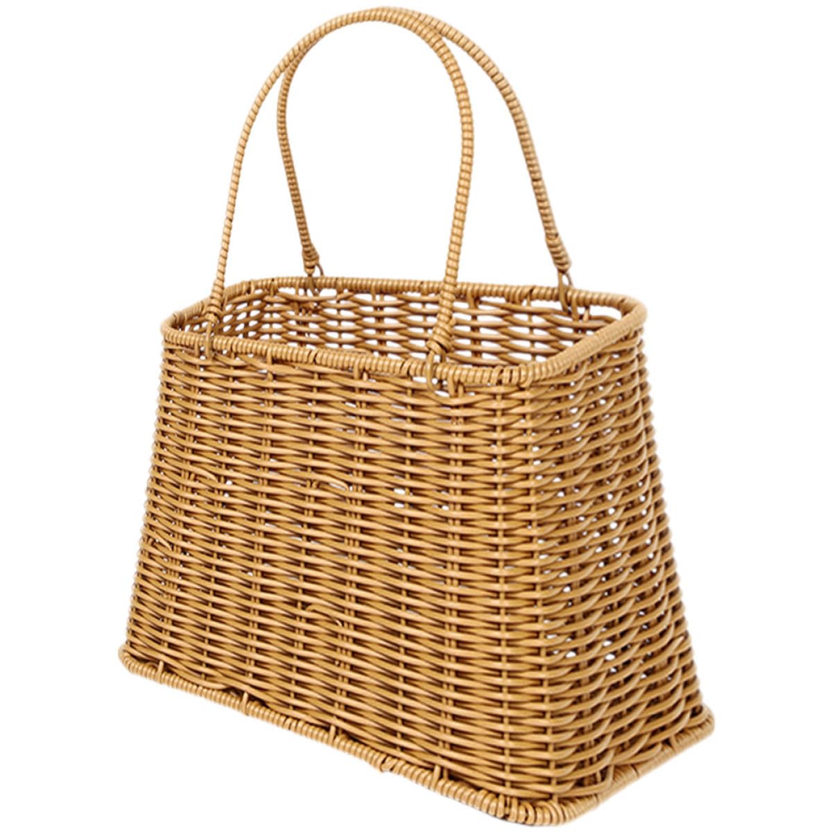 Panier à provisions portable en plastique tressé pour vos pique-niques