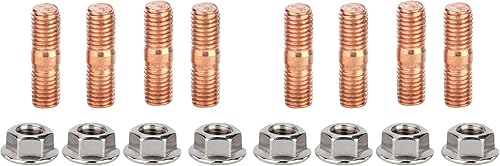 Miniatura 10 de Kit de pernos Turbo, Pernos de escape, M10x1.50 Rosca T3 T4 T6 Kit de pernos Pernos, Pernos Tuercas Brida Acero Aleación de Alta Dureza