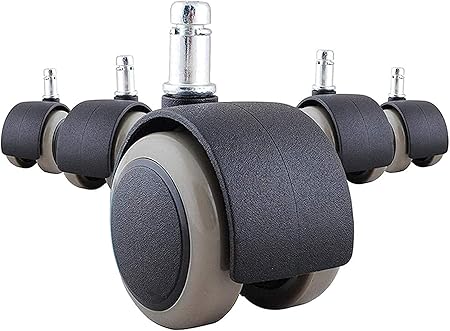 Amazon ウレタンキャスター Oaオフィスチェア用ホイール ５個セット 変換ゴムキャスター ホイール差込式 360度回転 取替えキャスター 差込式キャスター 静音 傷つけにくい 適応穴直径11mm キャスター 固定脚 文房具 オフィス用品