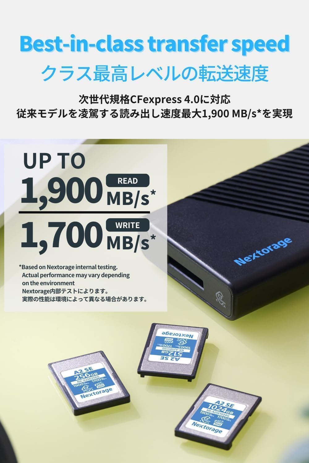 Nextorage 256GB A2 SE メモリーカード CFexpress™ 4.0 Type Aメモリーカード「NX-A2SEシリーズ」および