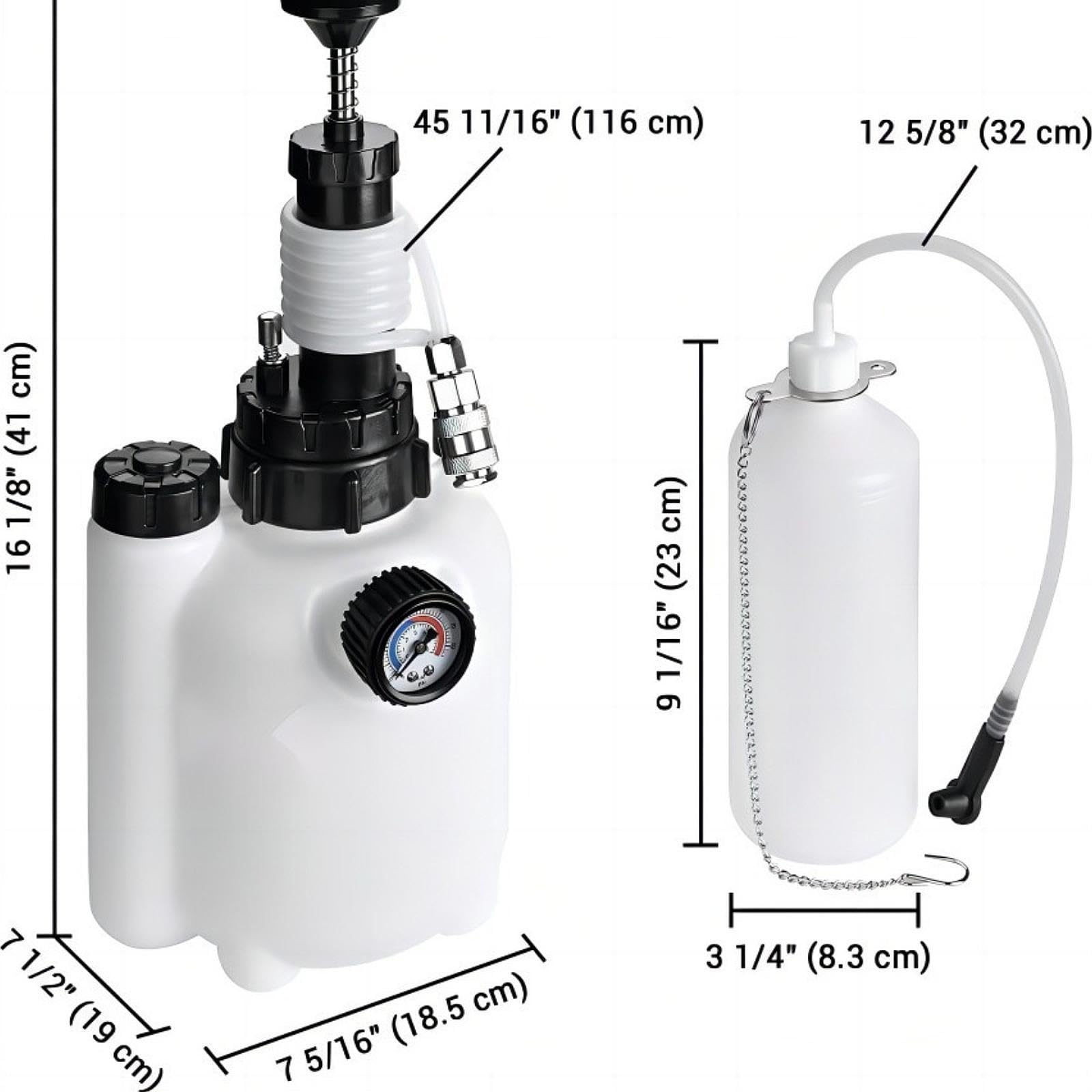 3 Piezas Purga de Líquido de Frenos Potente Juego de Herramientas Manual para Cambio de Aceite con Válvula de Presión Adecuado para Automóviles Camion