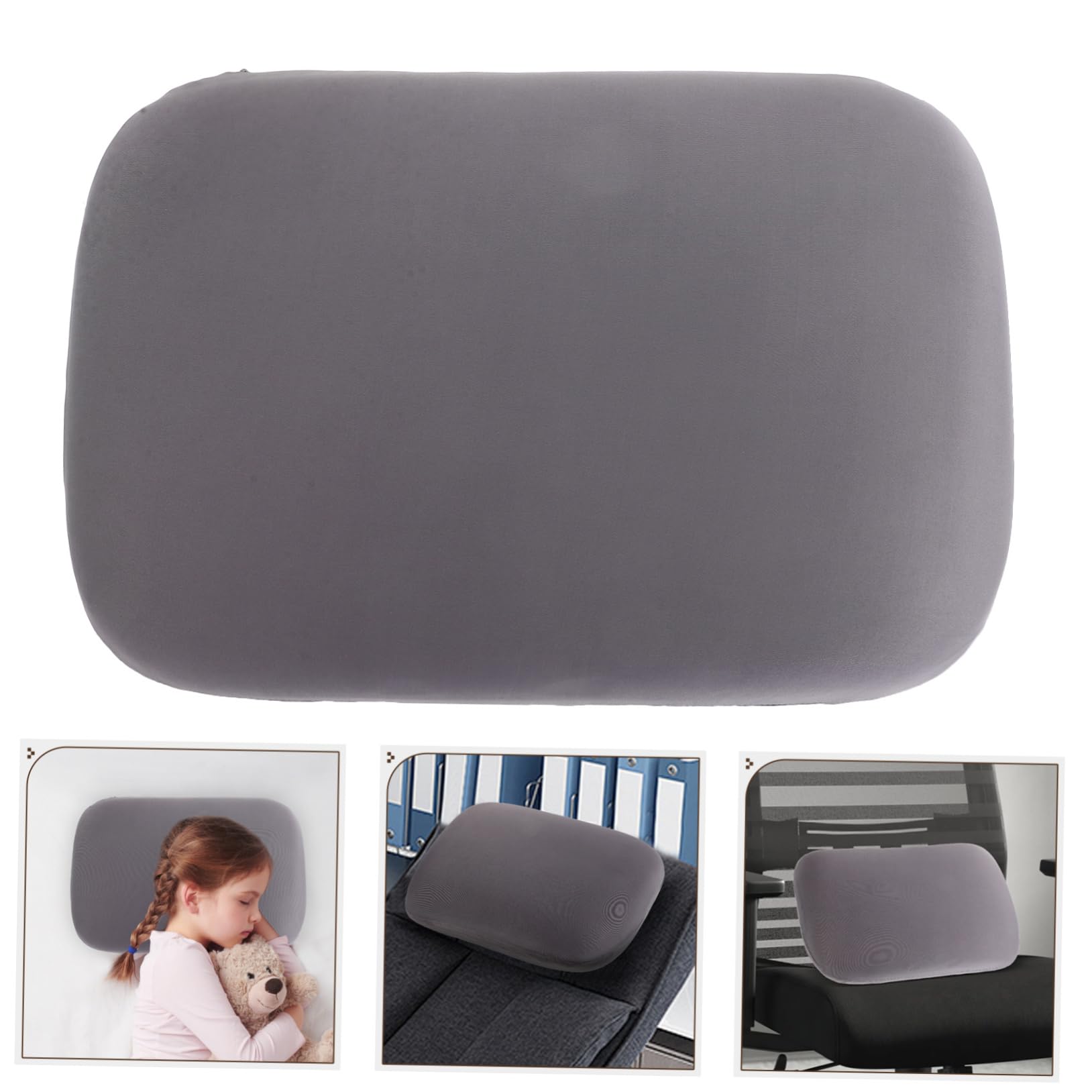 OUNONA Almohada De Viaje Pequeña Siesta Almohada De Campamento para Mochileros Boca Abajo para Avión o Coche Soporte Lumbar y Cuello