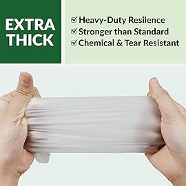 GORILLA SUPPLY Disposable Heavy Duty Vinyl Gloves Latex Free Powder Free, BPA Free Food Safe Grade Disposable Glove, Medium M, 300 Count