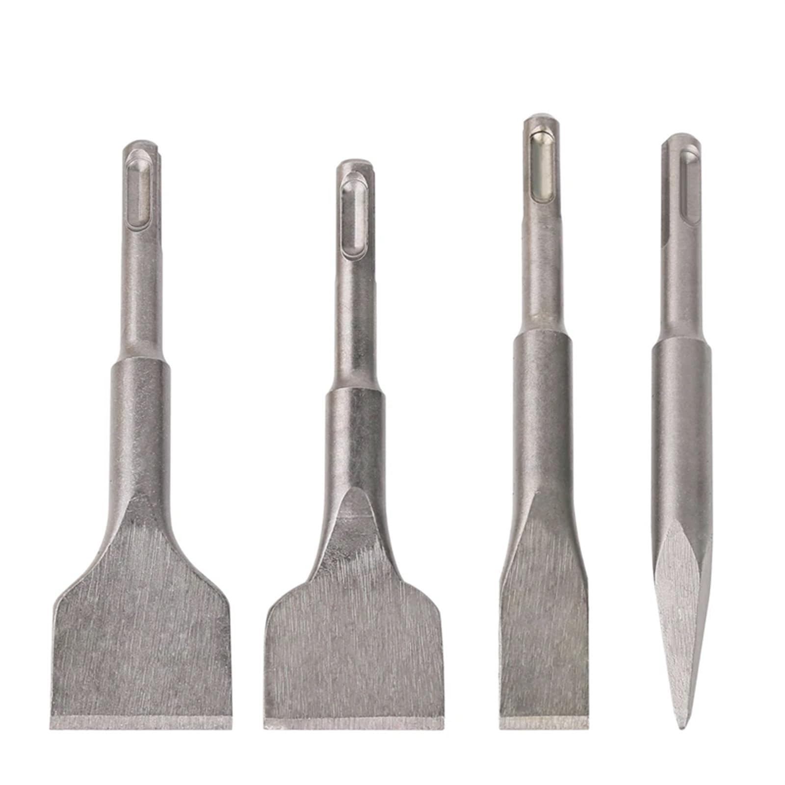 Juego de cinceles Martillo Cincel Martillo de mampostería Punta Ranura Cincel Plano Broca for baldosas Cemento Hormigón Ladrillo Piedra(4PCS)