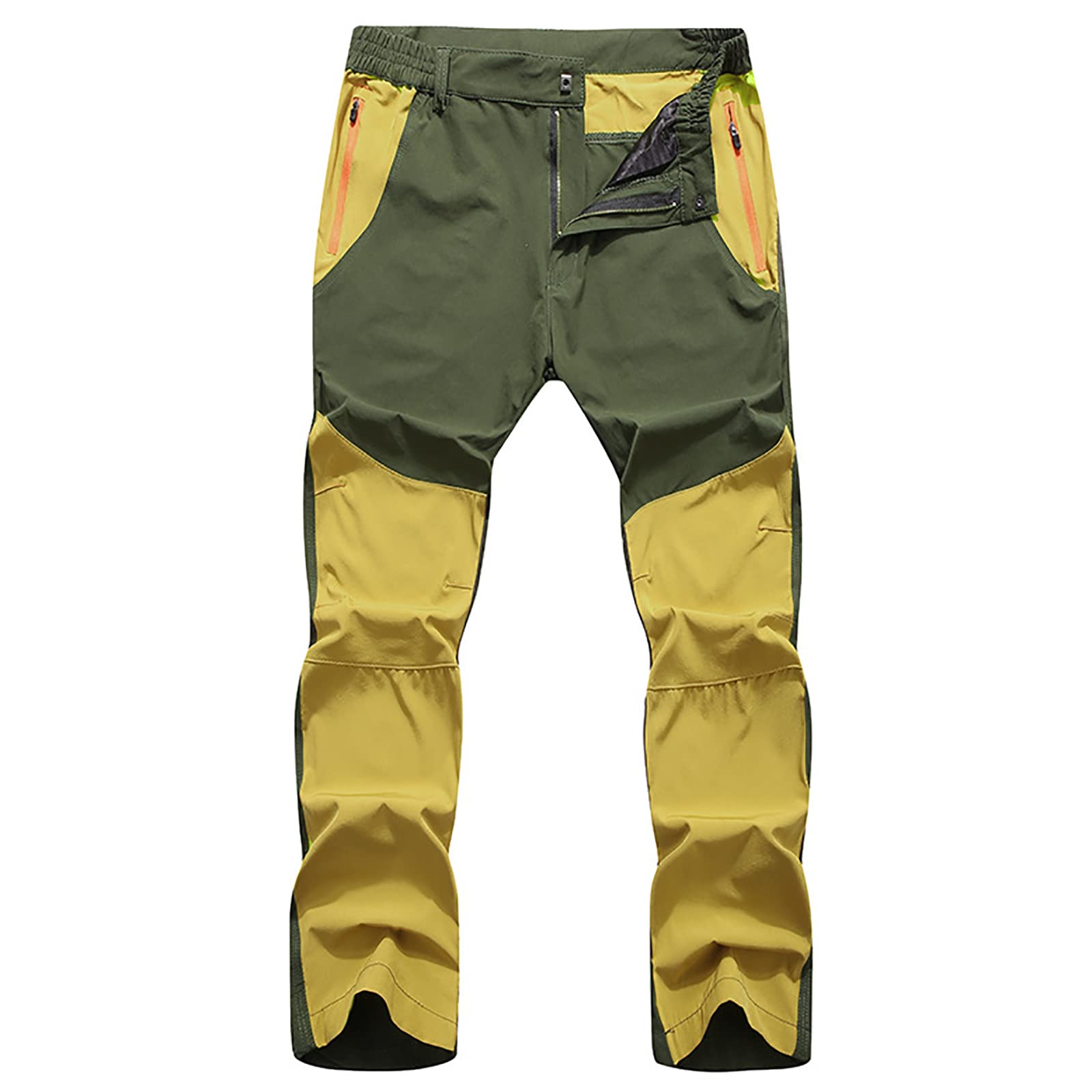 Hombres Pantalones Senderismo Secado Rápido Caza Pantalones Exterior Impermeable Pesca Montaña Pantalones(Size:3XL,Color:D)