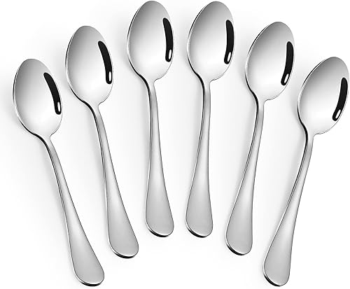 Bonasen 6 cucharas de café cucharas de café de 512 pulgadas mini cucharas de café de acero inoxidable cucharaditas cucharas de té cucharas de acero